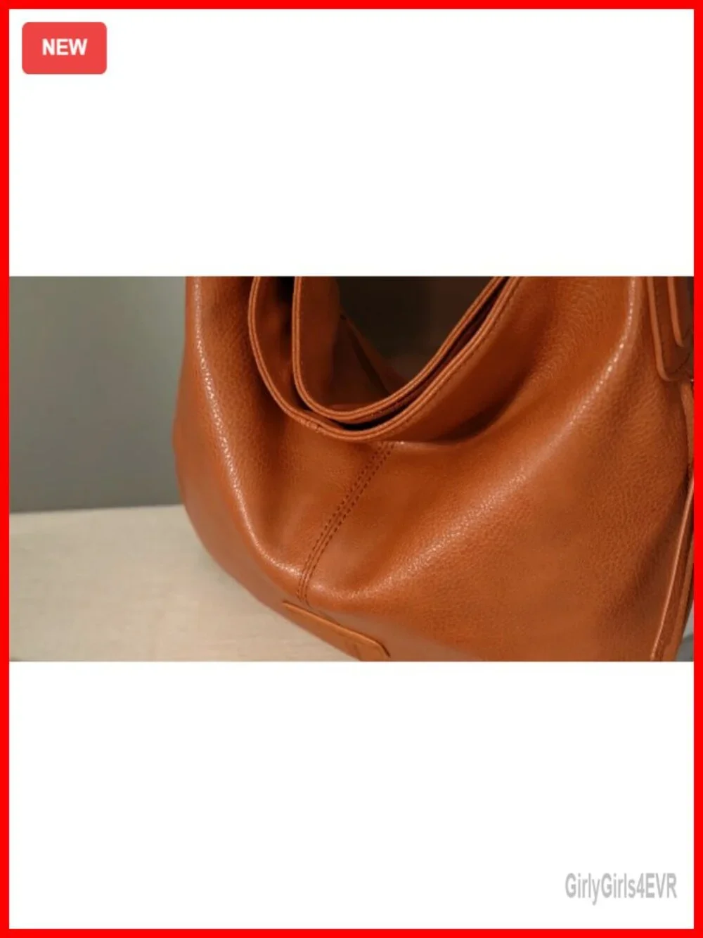Vegan Leather Hobo Bag with Expandable Zipper, Shoulder Crossbody Handbag